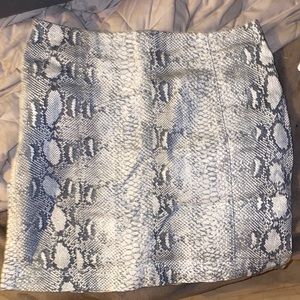 Snake patterned free people skirt